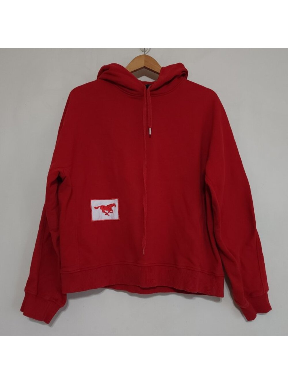 Grit Ferrox Hoodie Red Sweatshirt Pullover Large Patch